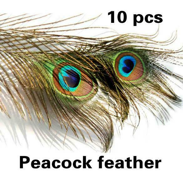 DIY 10 Peacock Eye Tail Feather For Masquerade Decoration Party  New #gib