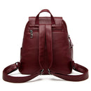 Anti-Theft Backpack Female Fashion Casual Outdoor Waterproof Soft Leather O
