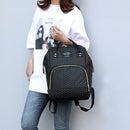 Dot Print Big Backpacks Mommy Maternity Bags Baby Care Diaper Bags (Black) A
