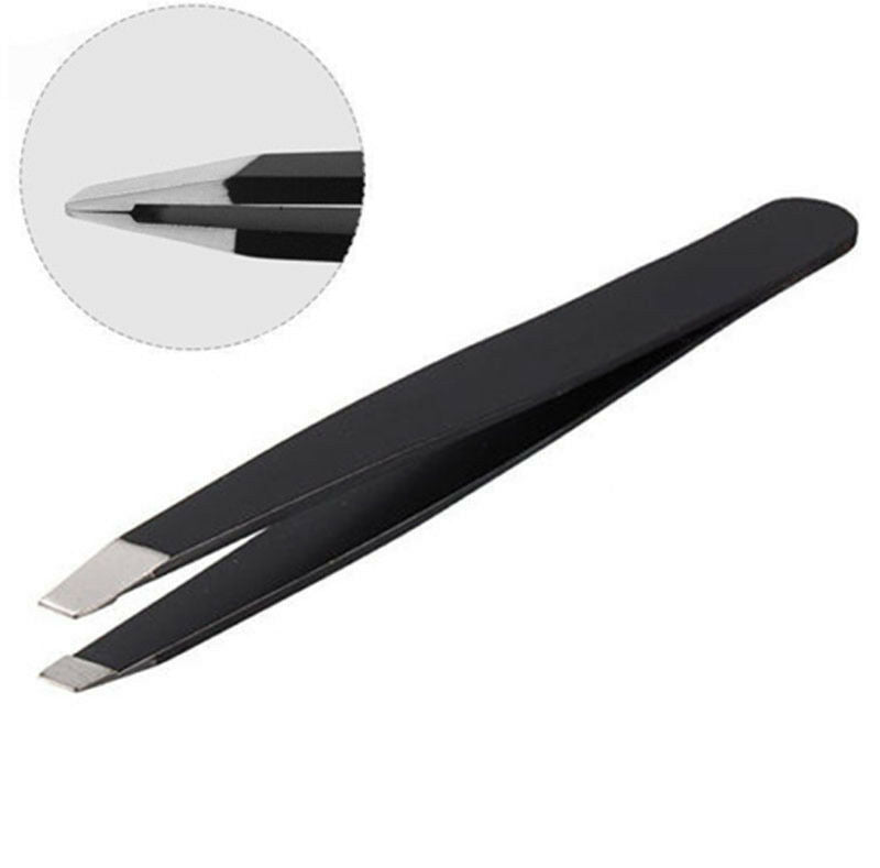 Women Professional Eyebrow Tweezers Hair Slanted Stainless Steel Tweezer Tool J8