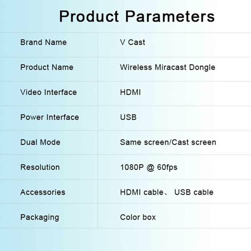 2.4G Screen Mirroring Receiver Wireless WiFi 1080P 60fps Projector Home Theater