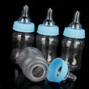 12x Milk Bottles Baby Shower Christening Favors Party Decor Girls Boys Blue
