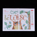 Cartoon Owl Stamped Cross Stitch Kit DIY Handmade Needlework for Beginners