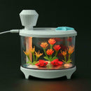 460ml Air Humidifier USB Spray LED Night Light Fish Tank Decor(White)