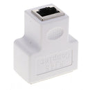 1 to 2 RJ-45 Interface Splitter Extend Connector Ethernet Plug Adapter Portable