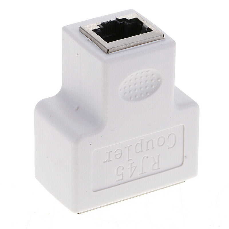 1 to 2 RJ-45 Interface Splitter Extend Connector Ethernet Plug Adapter Portable