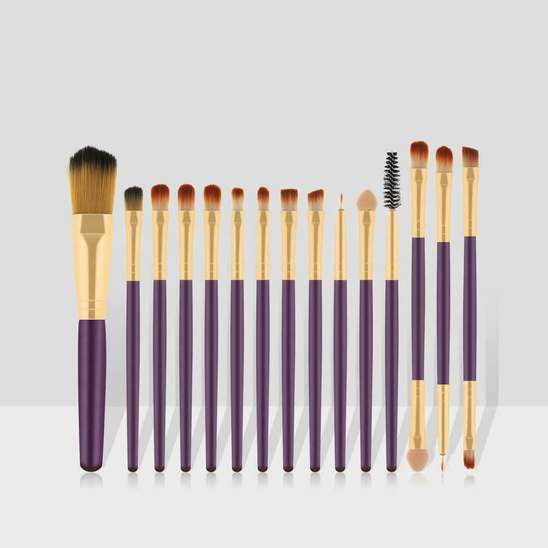 15pcs Makeup Brushes Kit Wood Handle Eyes Face Cosmetic Beauty Pens (120) A