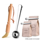 4pcs Coffee Tool Set Cleaning Brush Easy Use Grinder Spoon Clips Stainless Steel