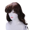 Womens Girls Fashion Wavy Curly Long Hair Human Full Wigs Light Brown