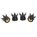 4Pcs Crown Shaped Wheel Tyre Tire Valve Stems Cover Screw Cap for Car Truck Bike