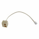 Telephone 6P4C RJ11 Dual Female to Male Plug Cord Adapter, 3Pieces for Land P4A3