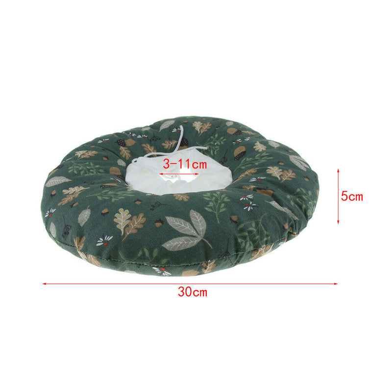Green Forest Print Dog Cute Comfy Cone for Dogs and Cats Soft Fabric E-Collar