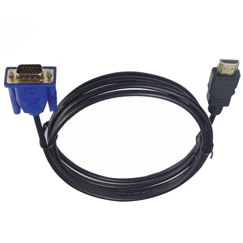 1080P HDMI to 15 Pin VGA HDMI Male Adapter Converter Cable PC HDTV DVD 6FT. G6M4