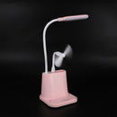 USB Phone Bracket Pen Organizer LED Table Lamp Multifunctional Bedside Read
