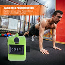 Digital Hand Press Clicker Portable Manual Tally with LED Backlight (Green)