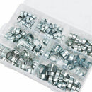140Pcs Double Ear O Clips Clamps Steel Zinc Plated Assortment For Hydraulic