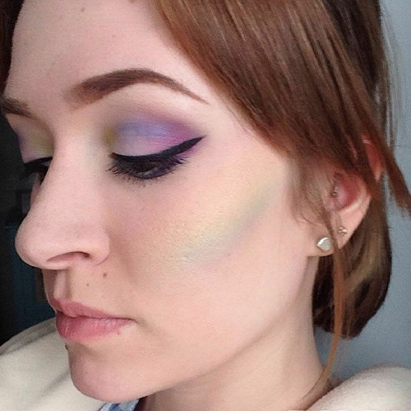 Rainbow Highlighter Shimmer Eyeshadow Palette Blusher Contour   Makeup SP