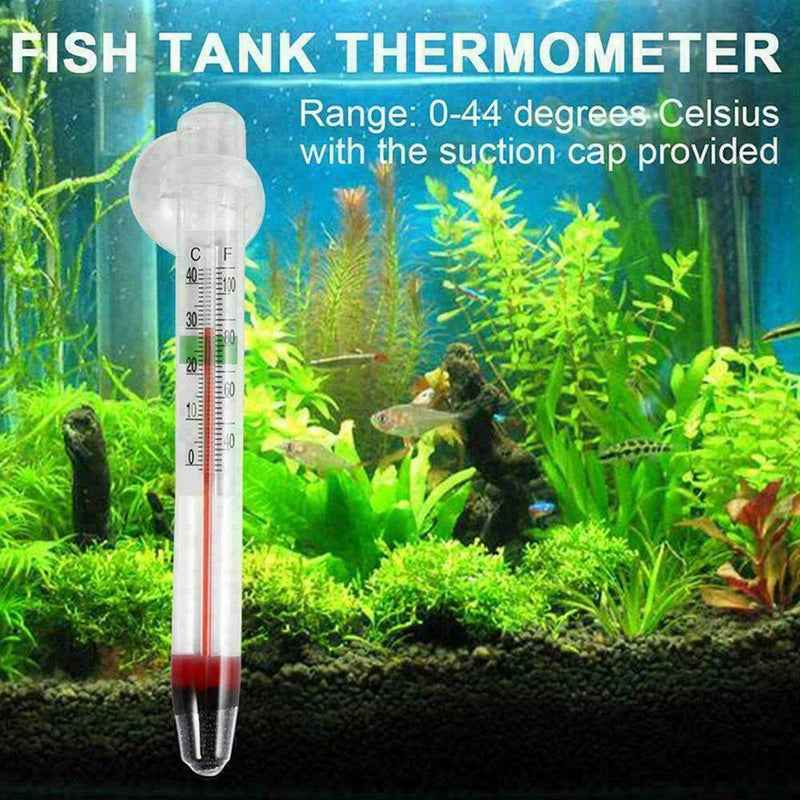Fish Tank Aquarium Reptile Box Aquarium Glass Thermometer Accessory Quality N1W0