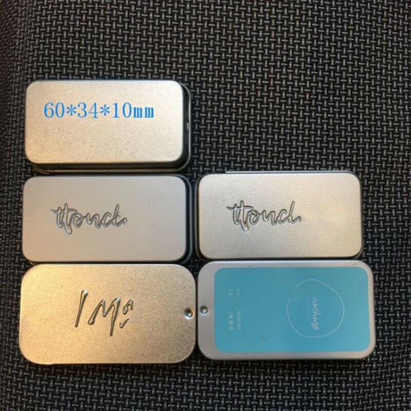 3pcs Iron Box Slide Cover Storage Box Jewelry Pill Cases Tin Boxes ContaineS Ew