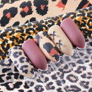 4pcs Leopard Print Nail Art Stickers Transfer Foil Decor Decals Accessories X6Z9