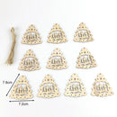 10pcs/bag DIY Wooden Clip Christmas Tree Pendant Handmade Pendant Gifts (F) A