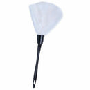 1pc Fashion Turkey Feather Duster with Black Plastic Handle Cleaning Tool(w