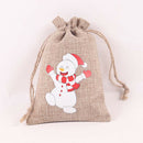 12 Pack Burlap Sack Christmas Drawstring Gift Bags for Xmas Package Storage,