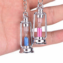 Funny Metal Hourglass Key Chain Key Ring Couples Trinket Keychains Keyfob NEW