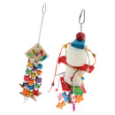 2 Pcs Bird Swing Toys,Parrot Chewing Toys,Colorful Parrot Cage Hanging Decor