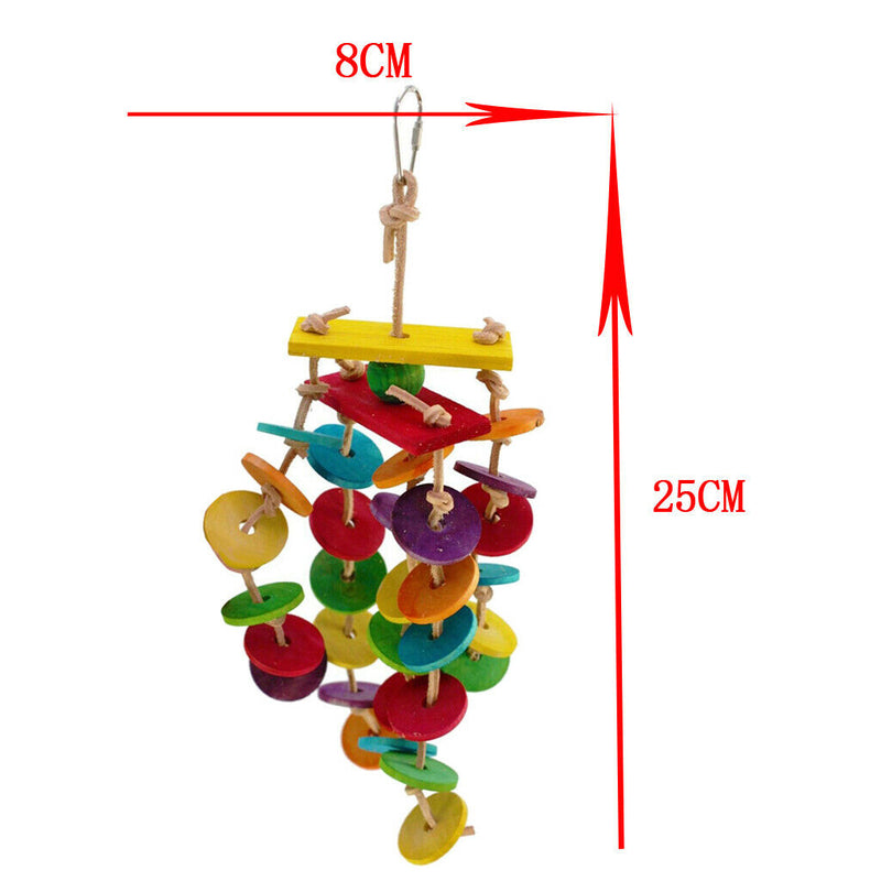 Wooden Bird Standing, Swinging and Climbing Toys for Medium Parrots and Birds