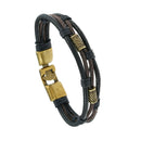 Retro Cowhide Leather Weave Rope Bracelet Bangle Unisex Jewelry (Style 1) A