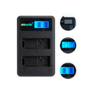 For Canon Battery Dual USB Charger for EOS 5DS 5D Mark II Mark III 6D 7D