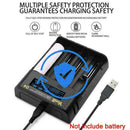 Intelligent LCD Charger 4 Slot For  21700 26650 AAA Battery AA Lithium F8K8