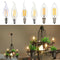 LED Filament Candle Light Bulb For Chandelier Ceiling Light A-Warm White 2W