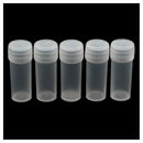 50x Plastic Sample Bottle 5ml Test Tube Lab Small Vial Storage Container +  G3L9
