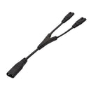 IEC320 C8 Male to 2x C7 Female Power Cord 0.98ft Replacement PDU Server Kit