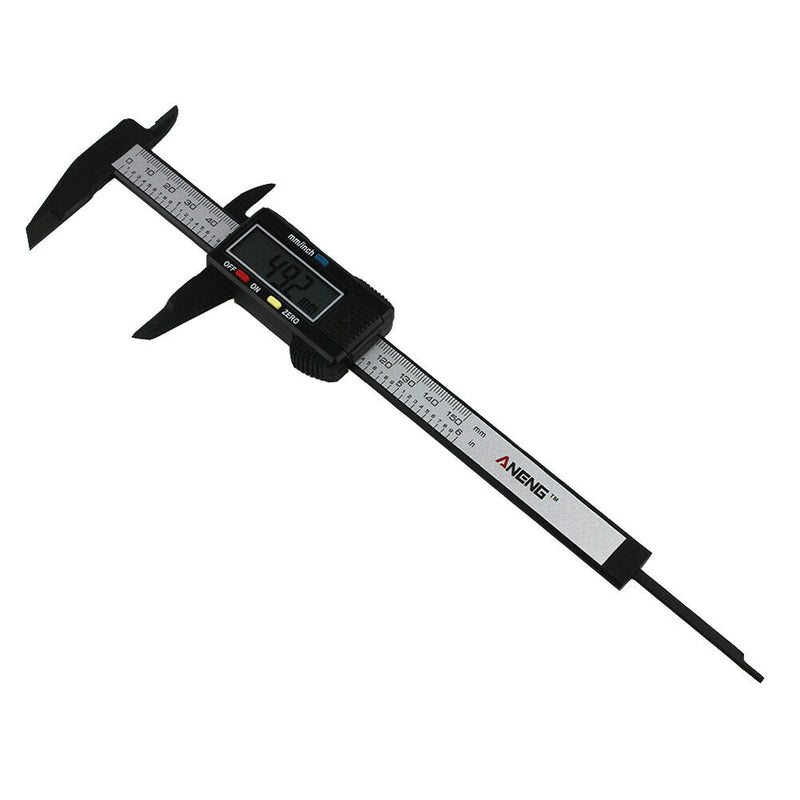 150 mm Carbon Fiber Composite 6 inch Digital Caliper Vernier Black Color