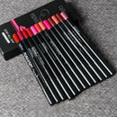 QiBest Black Rod Waterproof 12 Color Lip Liner Pen Lasting Lip Matte Lipsti