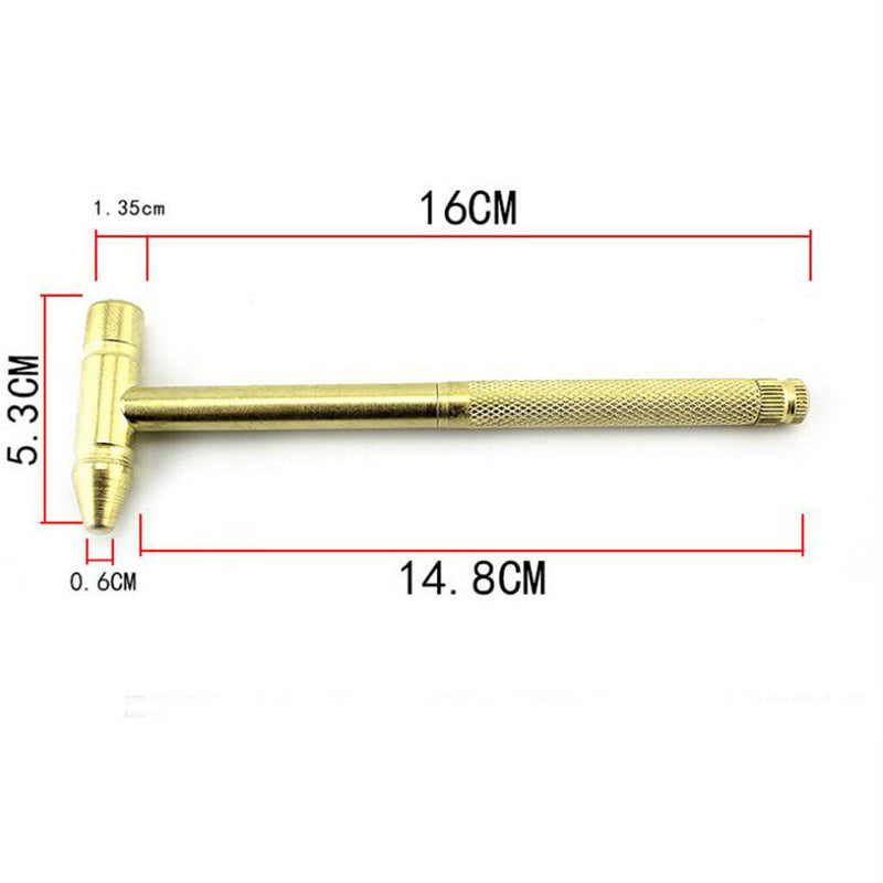 Compact Brass Hammer Repair Tool with Screwdriver for Goldsmith Silversmith