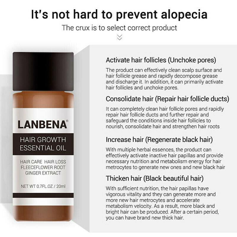 20ml Fast Powerful Hair Growth Care Essential Oil Liquid Hair Loss Treatme QMJ