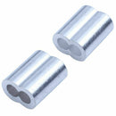 50-pack Aluminum Crimping Loop Sleeve for 4mm Diameter Wire Rope and Cable E9G6