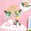 Forest Style Happy Birthday Flower Leaf Cake Topper Birthday Cake Decoration Hn