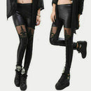 Hot Sell Sexy Women Faux Leather Gothic Punk Leggings Trousers W1C5 Pan New K3X7