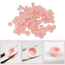 Professional 100x Eyelash Extensions Lashes Fan Fanning Glue Cups Nail Art