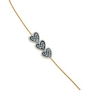 100pcs Alloy Heart Shape Spacer Beads DIY Jewelry Making Charms Accessories
