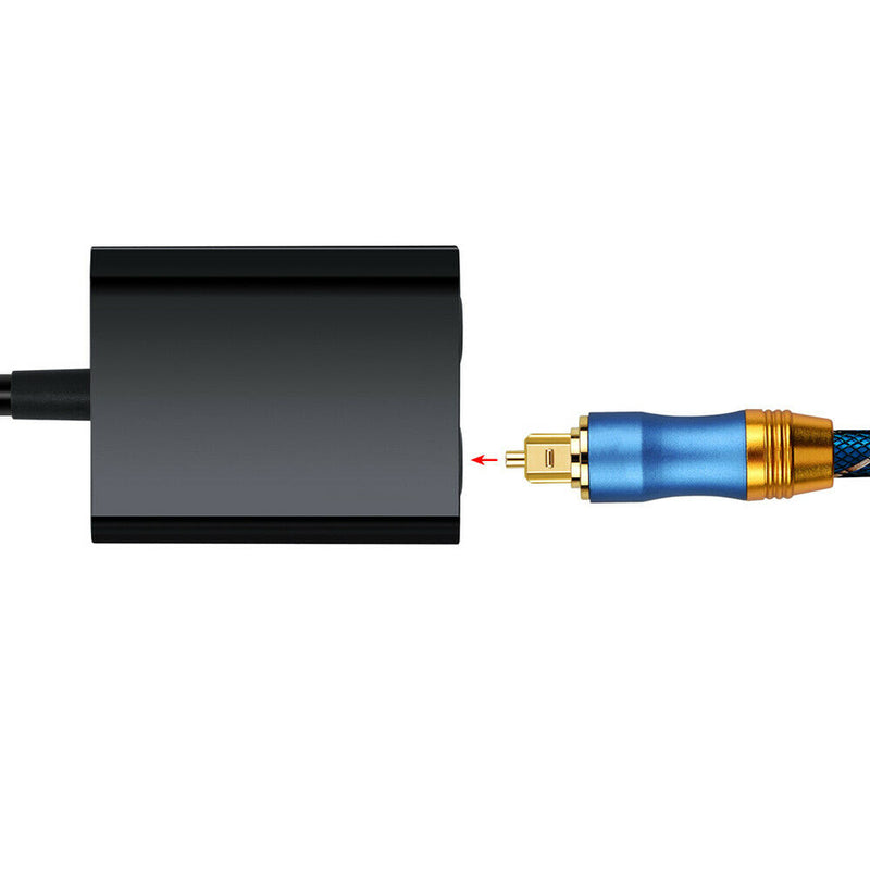 1 to 2 Splitter Optical Fiber Duplicator Adapter For Toslink Digital Audio Cable
