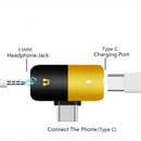 Mini 2In1 USB-C Jack Extension Earphone Aux To 3.5mm Type C Adapter Converter