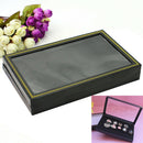 New 36 Slots Foam Insert Rings Display Black Velvet Jewelry Storage Ca ECB RGD