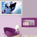 5D DIY Round Drill Diamond Painting Black Cat Cross Stitch Embroidery Craft