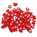 100pcs Wood Stickers Adhesive Red Heart 2.Tape For Wedding Favors
